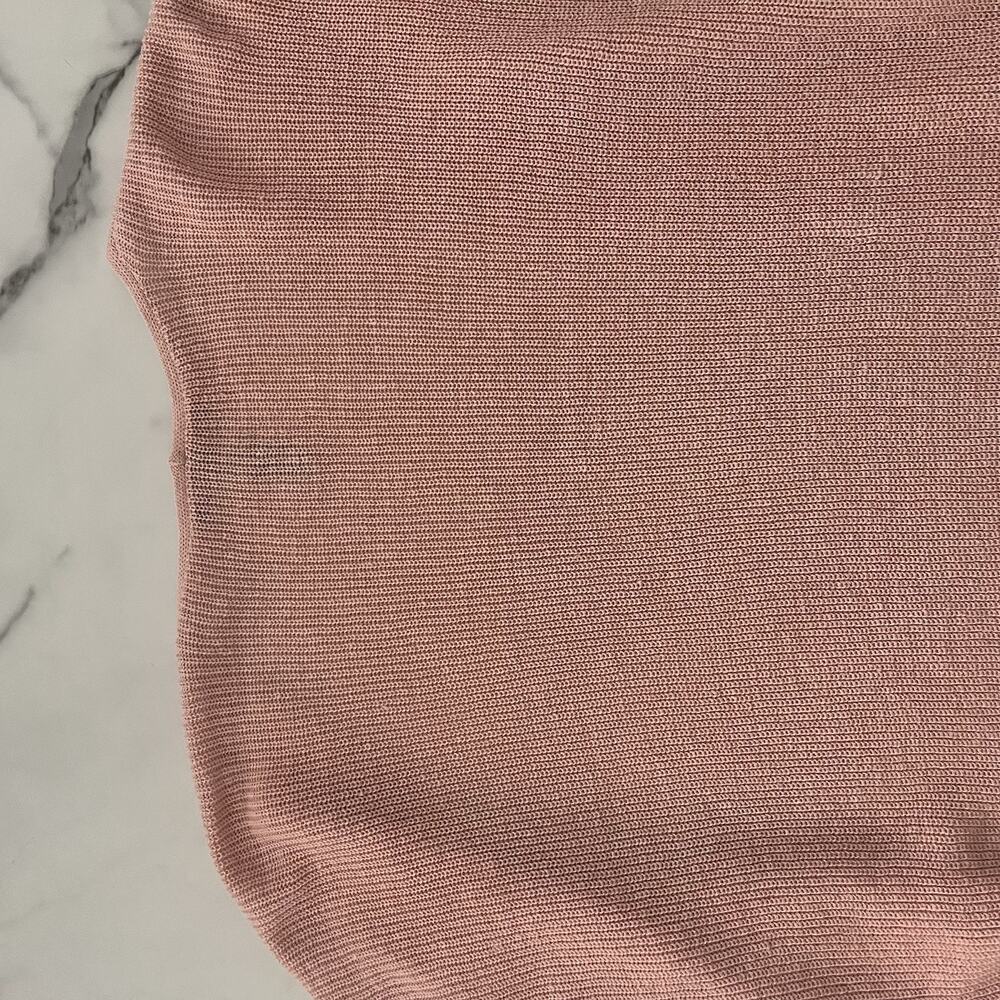 Eileen Fisher Long Organic Linen & Cotton Cardigan Pink Sz M minimalist Coastal - Picture 10 of 11